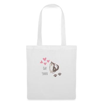 Cat Lover, amoureux des chats - Sac en tissu - blanc - Devant