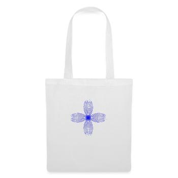 Tribal flower (blue) - Tote Bag - white - Front