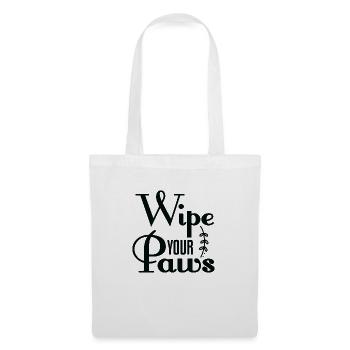 Wipe Your Paws - Stoffbeutel - Weiß - Vorne