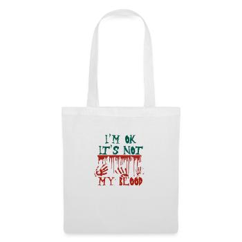 Je suis ok Ce n’est pas mon sang - Sac en tissu - blanc - Devant