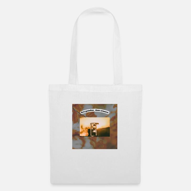 Herbst-Design - Stoffbeutel - Weiß