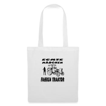 Traktor - Stoffbeutel - Weiß - Vorne