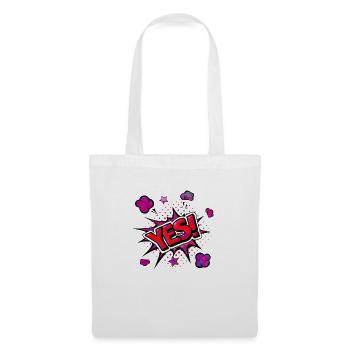 oui chante drôle pas de fille féminisme appliquer toujours - Sac en tissu - blanc - Devant