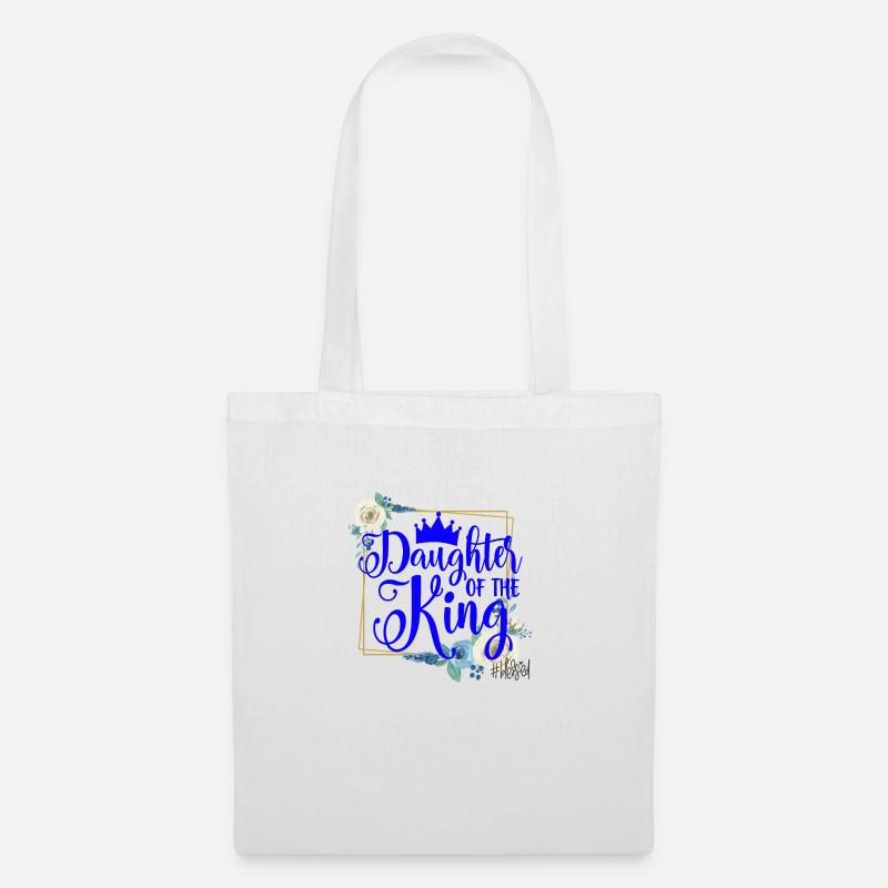 Fille du Roi - Blue Design - Sac en tissu - blanc