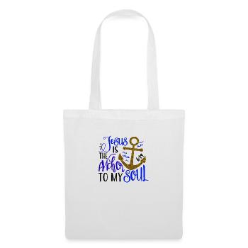 Jesus is the anchor - Blue Design - Tote Bag - white - Front