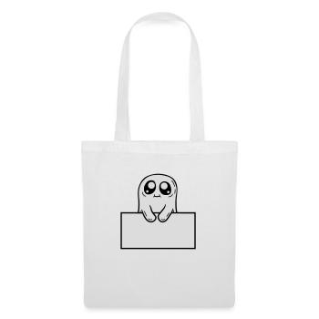 Ghost Shows Shield Cartoon - Tote Bag - white - Front