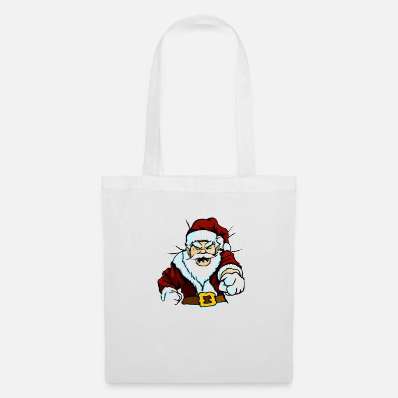 Weihnachtsmann - Stoffbeutel - Weiß