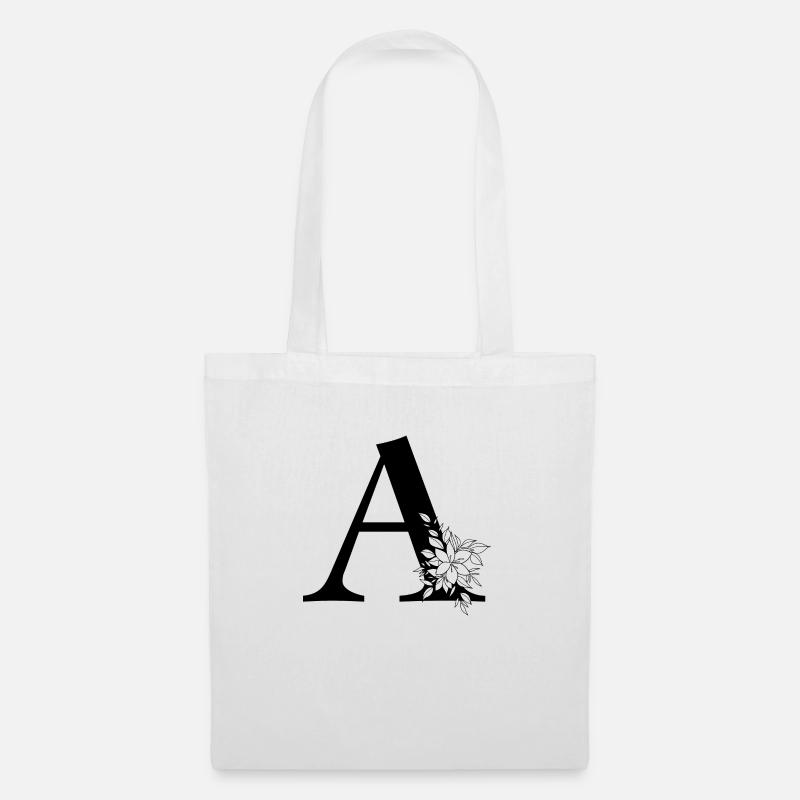 Buchstabe A - Stoffbeutel - Weiß