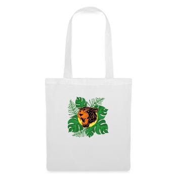Tiger Jungle Roar Monstera Leaves Gift - Tote Bag - white - Front