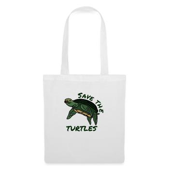 Save the turtles Help quote Environment Plastic - Tote Bag - white - Front