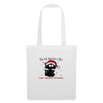 Sur la liste coquine et je ne regrette rien - Sac en tissu - blanc - Devant