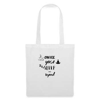 Coffee Yoga Sleep Repeat - Tote Bag - white - Front