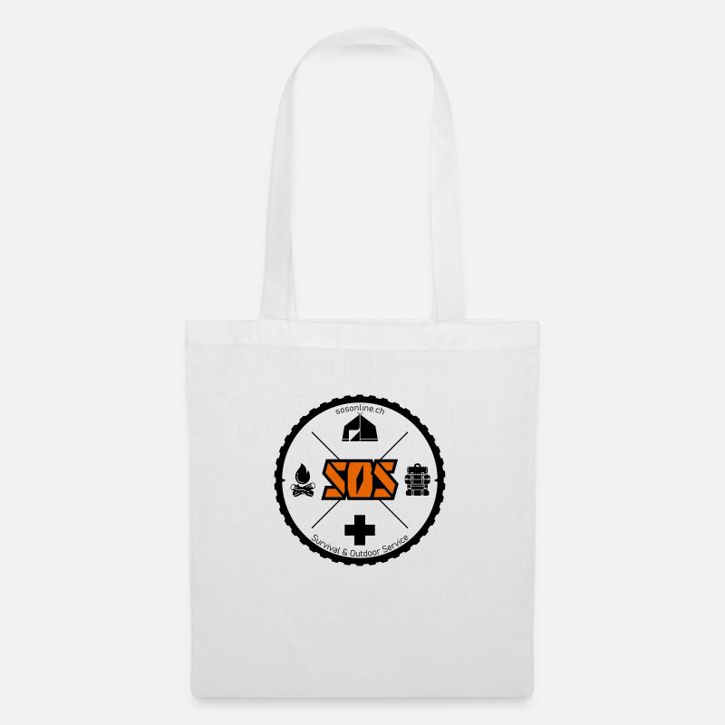 SOS Logo orange kein Hintergrund - Stoffbeutel - Weiß