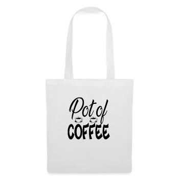 Pot de café - Sac en tissu - blanc - Devant