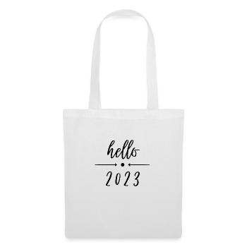 hello 2023 - fête bonjour, réveillon du Nouvel An - Sac en tissu - blanc - Devant