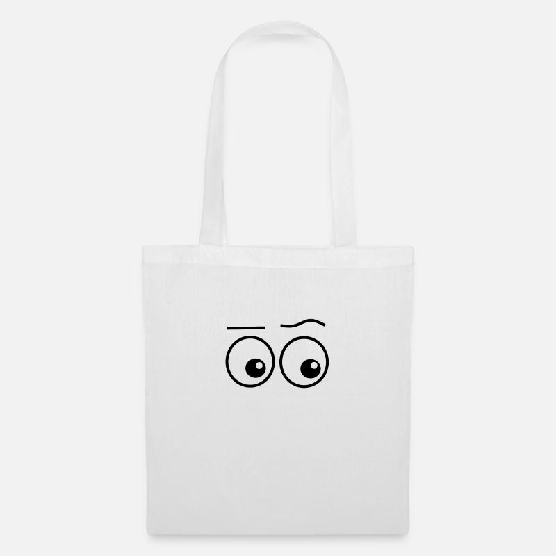 eyes, Augen - Stoffbeutel - Weiß