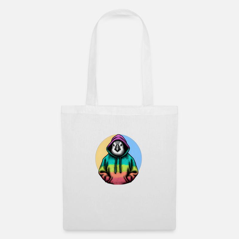 Classic penguin with sweater - Tote Bag - white