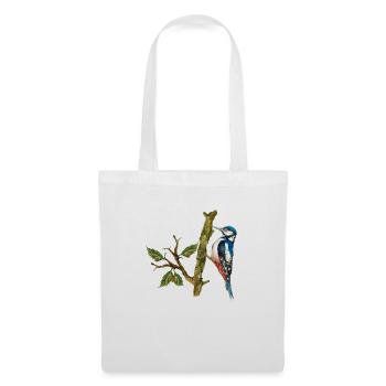 Bunter Vogel - Stoffbeutel - Weiß - Vorne