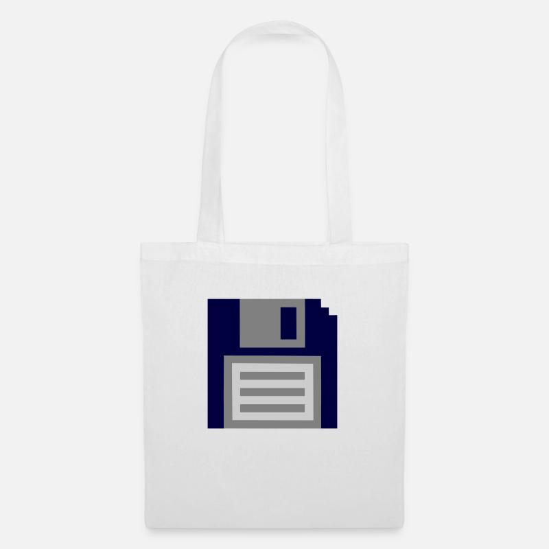 Diskette - Stoffbeutel - Weiß