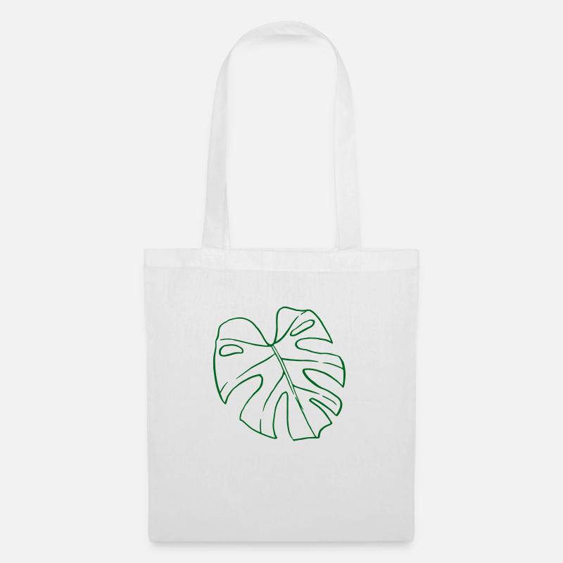 Monstera - Stoffbeutel - Weiß