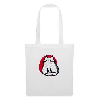 Katzen Japan - Stoffbeutel - Weiß - Vorne