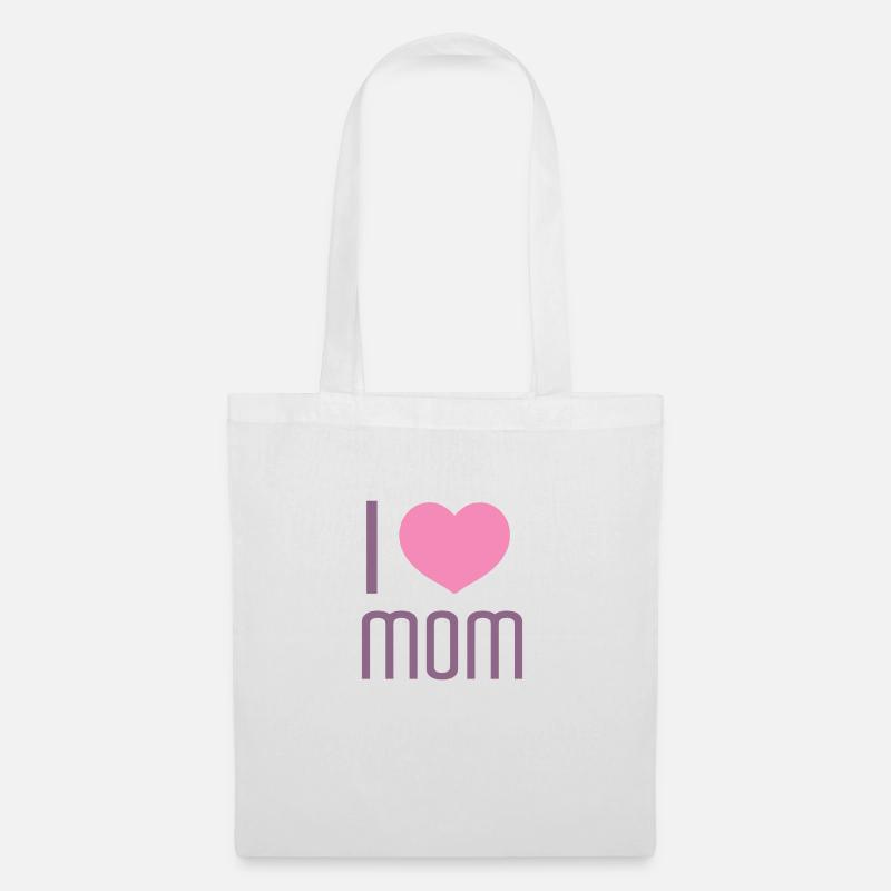 I love Mom - Stoffbeutel - Weiß