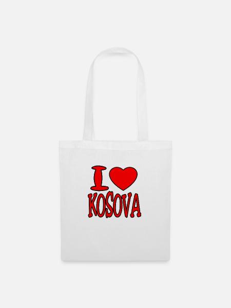 Kosova, Prizreni, Prishtina, Mitrovica, Shiptar - Stoffbeutel - Weiß
