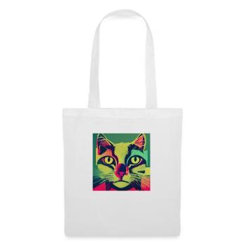 Chat fou - Sac en tissu - blanc - Devant