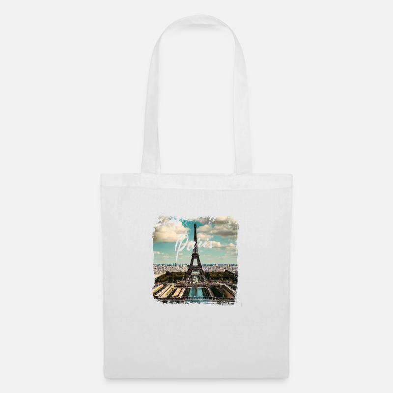 Paris Tour Eiffel style décontracté - Sac en tissu - blanc