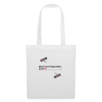Geschenk Geschenkidee Geburtstag Gaming Level Up - Stoffbeutel - Weiß - Vorne