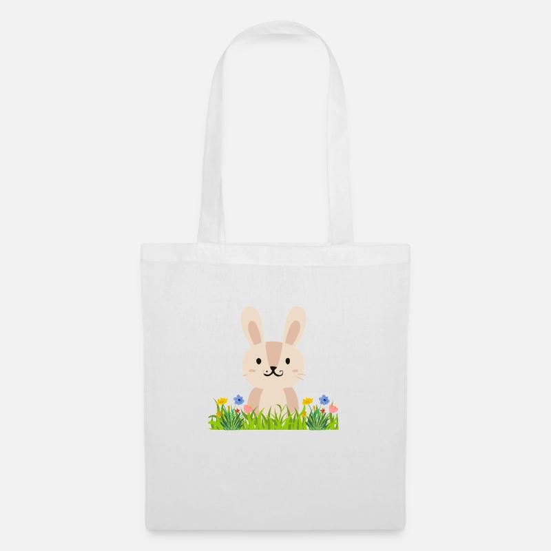 Süßer Osterhase - Stoffbeutel - Weiß