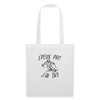 j'peux pas j'ai ski - Sac en tissu - blanc - Devant