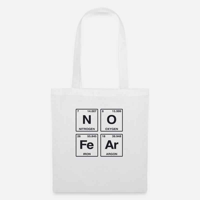 NO FEAR - with elements of the perdiode system - Tote Bag - white