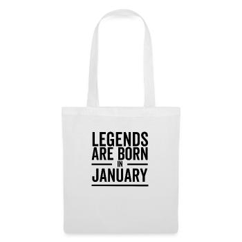 Legends Are Born in January - Tote Bag - white - Front