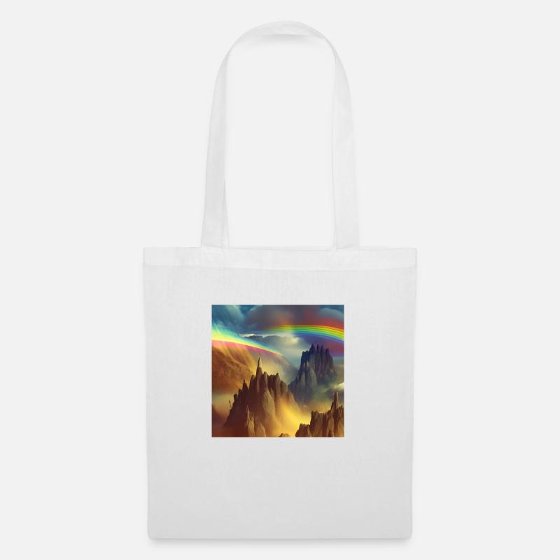 Rainbow on mountain - Tote Bag - white