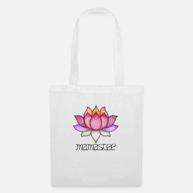 Lotusblüte mamas tee yogini wortspiel teetrinker - Stoffbeutel - Weiß