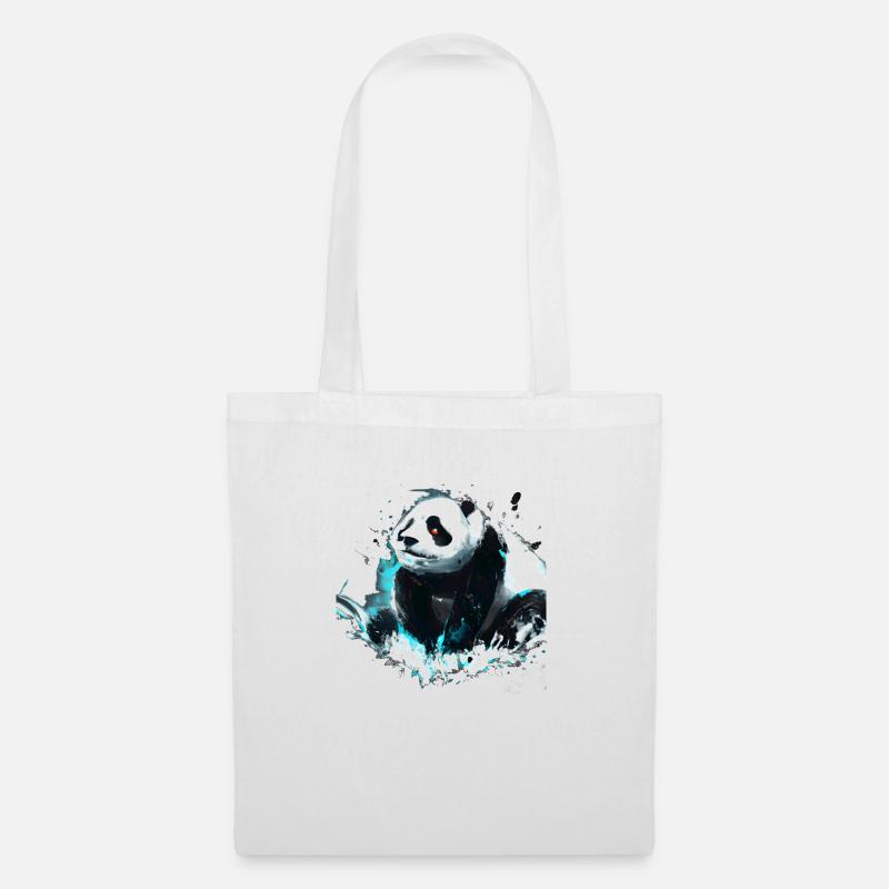 Panda - Stoffbeutel - Weiß