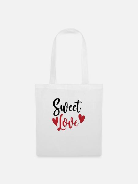 Sweet Love - Stoffbeutel - Weiß