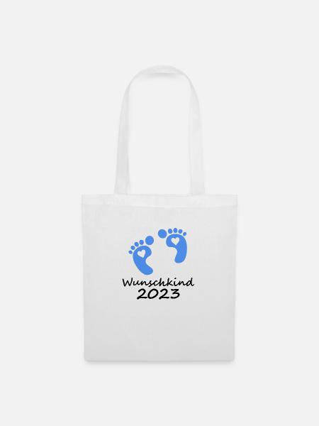 Wunschkind 2023 Junge - Stoffbeutel - Weiß