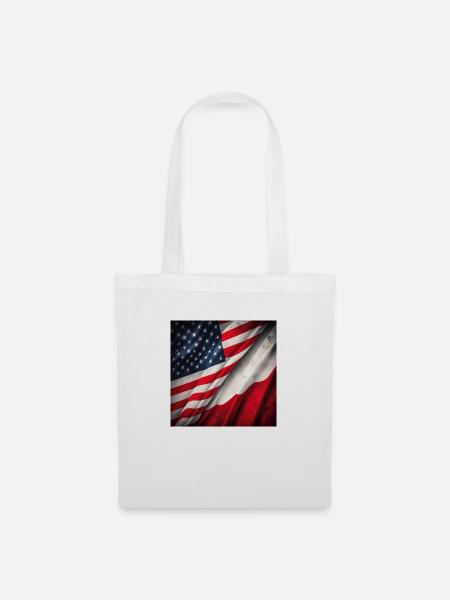 USA and Poland - Stoffbeutel - Weiß