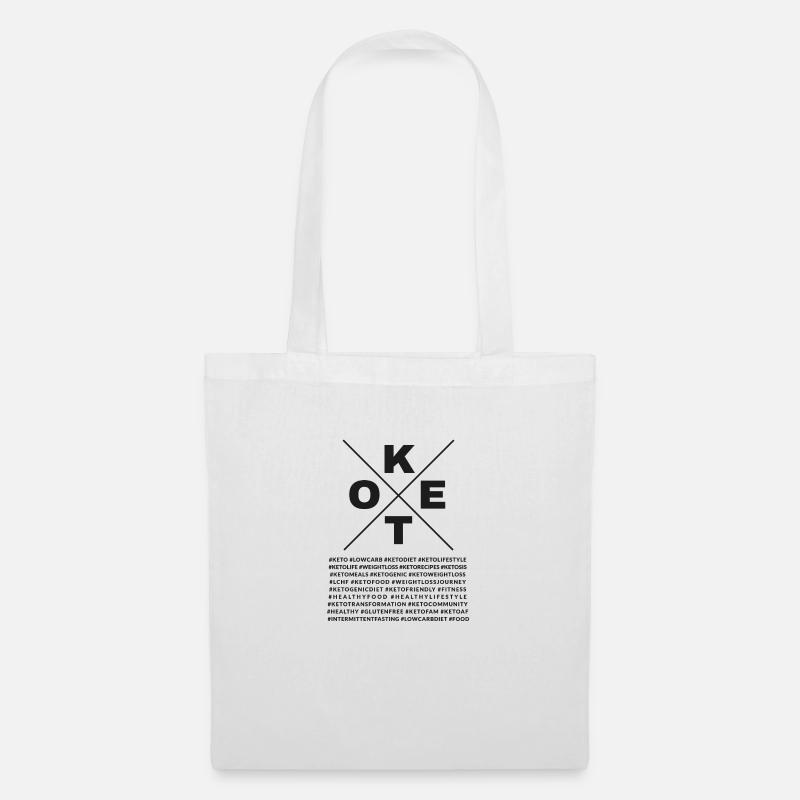 ketogene Ernährungq - Stoffbeutel - Weiß