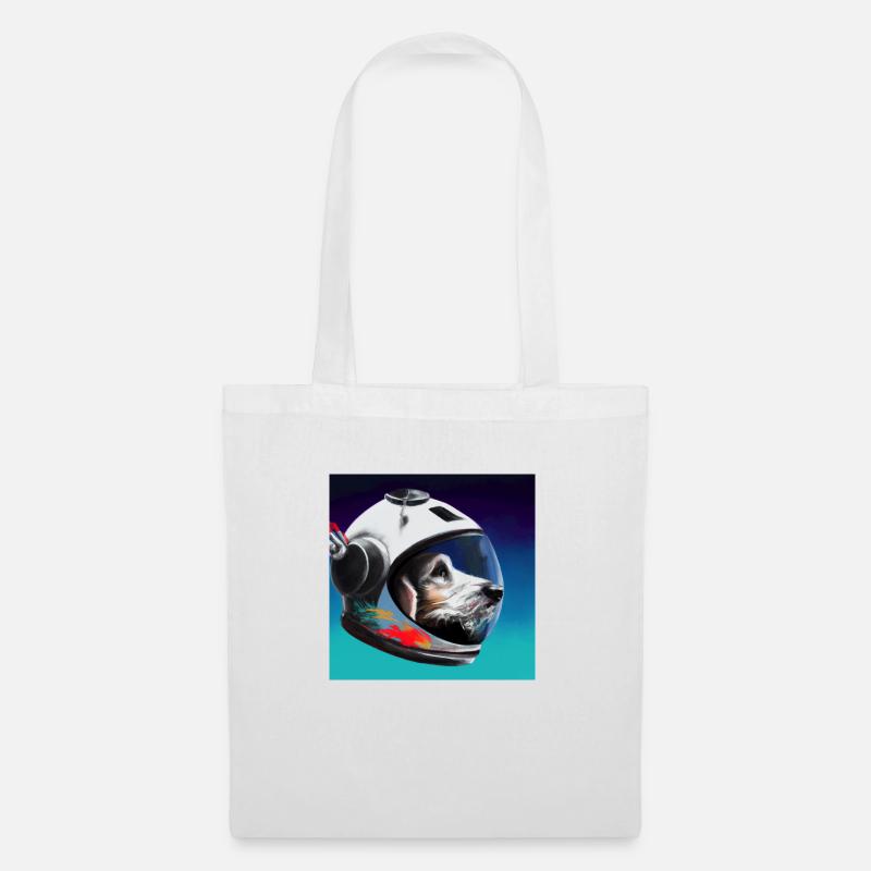 Astronaut Hund - Stoffbeutel - Weiß