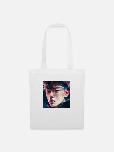 Crystalline Asian K-Pop Idol - Stoffbeutel - Weiß