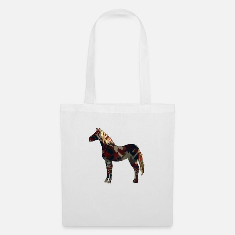 Cheval - Sac en tissu - blanc