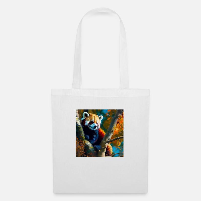 Red Panda Hideout - Tote Bag - white