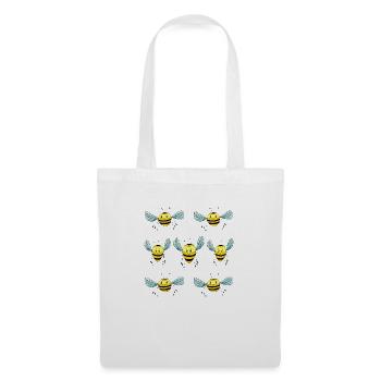 Bienen - Stoffbeutel - Weiß - Vorne