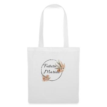 Future mariée floral - Sac en tissu - blanc - Devant