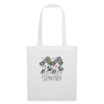 Fleur - Sac en tissu - blanc - Devant