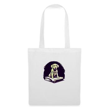Hunde Bücher Labrador Buch Hund Lesen Hundehalter - Stoffbeutel - Weiß - Vorne