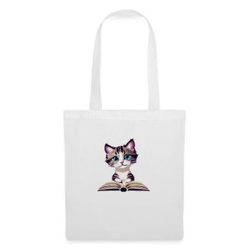 Kitten Read Cat Books Cat Book Domestic Cat - Tote Bag - white - Front